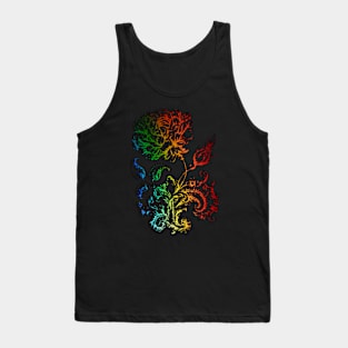 Rainbow floral Tank Top